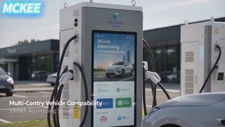 شاحن DC EV سريع مع شاشة إعلانية 10 بوصة تعمل باللمس