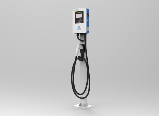 أبيض وأزرق 7KW AC EV شاحن كومة لموقف السيارات في الفنادق المكتبية