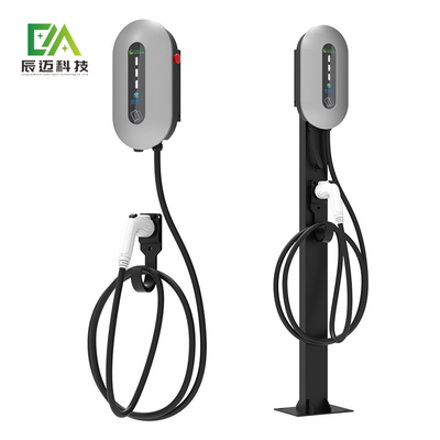 شاشة LCD محطة شحن EV Wallbox محطة شحن ثلاثة مراحل AC400V محطة شحن Tesla Ev