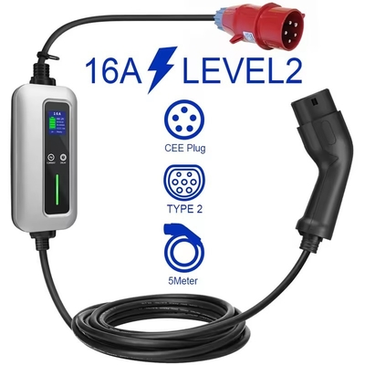 شاحن ذكي 11kw 3 مرحلة Ev نوع 2 تنظيم التدفق أكوام الشحن المتأخرة