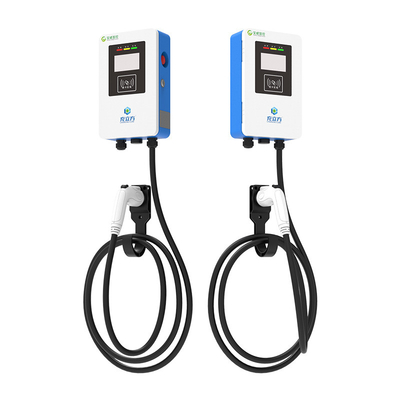 7KW / 32A أزرق وأبيض الحائط / ما بعد النوع واحد بندقية السيارة الكهربائية كومة شحن