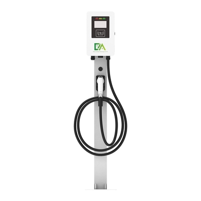 سعر جيد المنزل 7KW 11KW 22KW 32A عمود أبيض نوع بندقية واحدة مركبة كهربائية AC كومة شحن الانترنت
