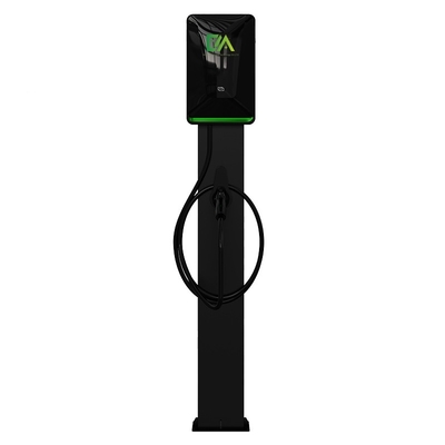 7KW 11KW 22KW العمود الأبيض اللؤلؤي / القائم على الأرضية بندقية واحدة السيارة الكهربائية كومة شحن التيار المتردد