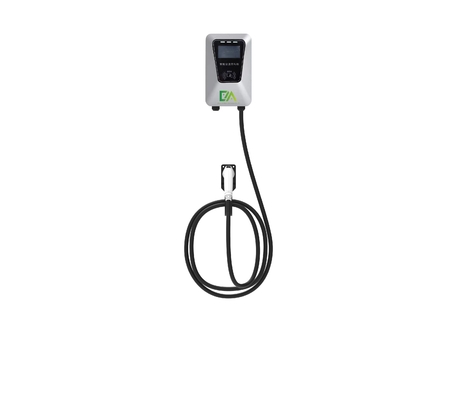 ملحقات شحن السيارة الكهربائية الأوروبية القياسية 7kw الشاشة 4g متصلة بمحطة شحن AC واحدة