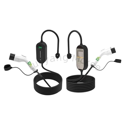 6-32A التيار القابل للتعديل 3.5kW 7kW 11kw AC شاحن السيارة الكهربائية المنزلي المحمول نوع 2 شاحن السيارة الكهربائية
