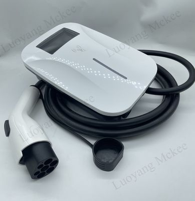 سعر جيد 7KW AC EV شاحن مع حماية IP65 ومحطة شحن الحائط الرمادي الانترنت