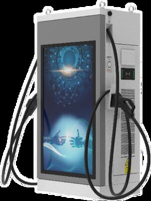 240 كيلوواط HD 55 بوصة شاشة الإعلانات الرقمية شاحن سيارة إلكترونية محطة شحن سريعة تجارية عامة لموقف السيارات للأعمال