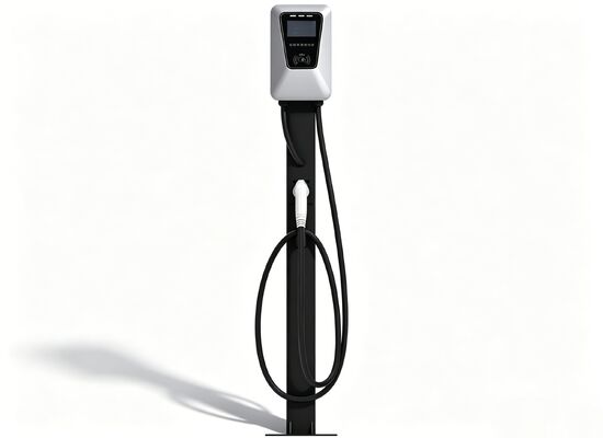 7kW في الهواء الطلق AC EV شاحن IP55 32A درجة حرارة واسعة 4.3 بوصة تعمل باللمس جبل مزدوج