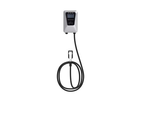 سعر جيد نمط عمود الحائط 7kW 32A منفذ واحد فضة EV AC كومة الشحن الانترنت