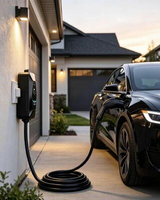 سعر جيد نوع1 A2 AC شاحن EV المحمول 11.5KW 6A‐48A 85V‐265V مدخل IP54 حماية UL94 V0 مضاد للنار مع شاشة LCD 1.68 بوصة متصل