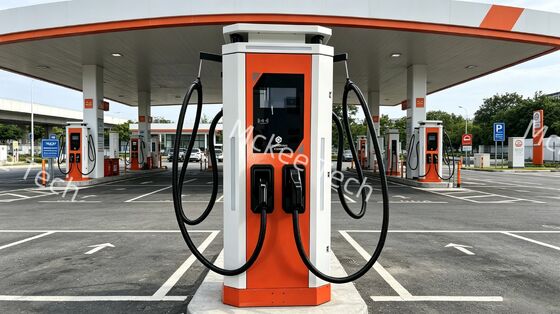 البنية التحتية لشحن الشاحنات الثقيلة للأسطول التجاري سلسلة White Dew 240KW DC EV شاحن التبريد الهوائي OCPP1.6J 10 بوصة شاشة لمس IP54 محطة شحن سريعة