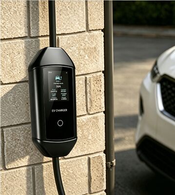 سعر جيد ماكي كيو2 شاحن الكهرباء المحمول من النوع 1 AC EV 1.92kW 6A إلى 16A 3.67 بوصة LCD IP54 UL94 V0 85V إلى 265V لشحن المنزل في الهواء الطلق متصل