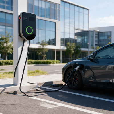 سعر جيد محطة شحن التيار المتردد Euro Type2 U شكل EVSE يدعم الحائط والعمود 7kW 32A 85V 265V IP54 4.59 بوصة شاشة LCD شاملة حماية السلامة متعددة متصل