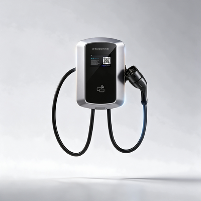 سعر جيد J8 US Type1 شاحن الكهرباء المنزلي على الجدار ومحطة شحن AC مثبتة على العمود 7.6kW 32A 85V 265V IP54 5.64 بوصة شاشة LCD متصل