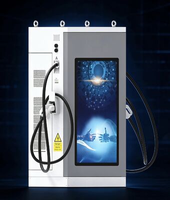 240 كيلوواط شاحن الكهرباء الكهربائية 55 بوصة شاشة LCD إعلانية شاشة مزدوجة CCS1 CCS2 CHAdeMO GB / T لمستودع أسطول الحافلات