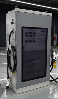 160 كيلوواط شاحن EV DC 55 بوصة شاشة LCD إعلانية شاشة مزدوجة CCS1 CCS2 CHAdeMO GB / T للمركز التجاري